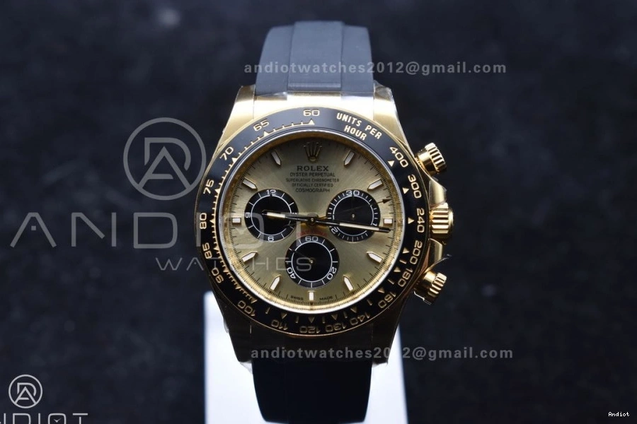 1:1 Best Daytona 126518 Oysterflex Clean Dial Edition YG on Strap 2023 SH4131 0322